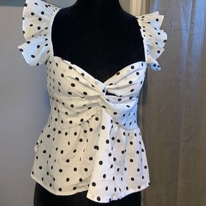 Polkadot Peplum top